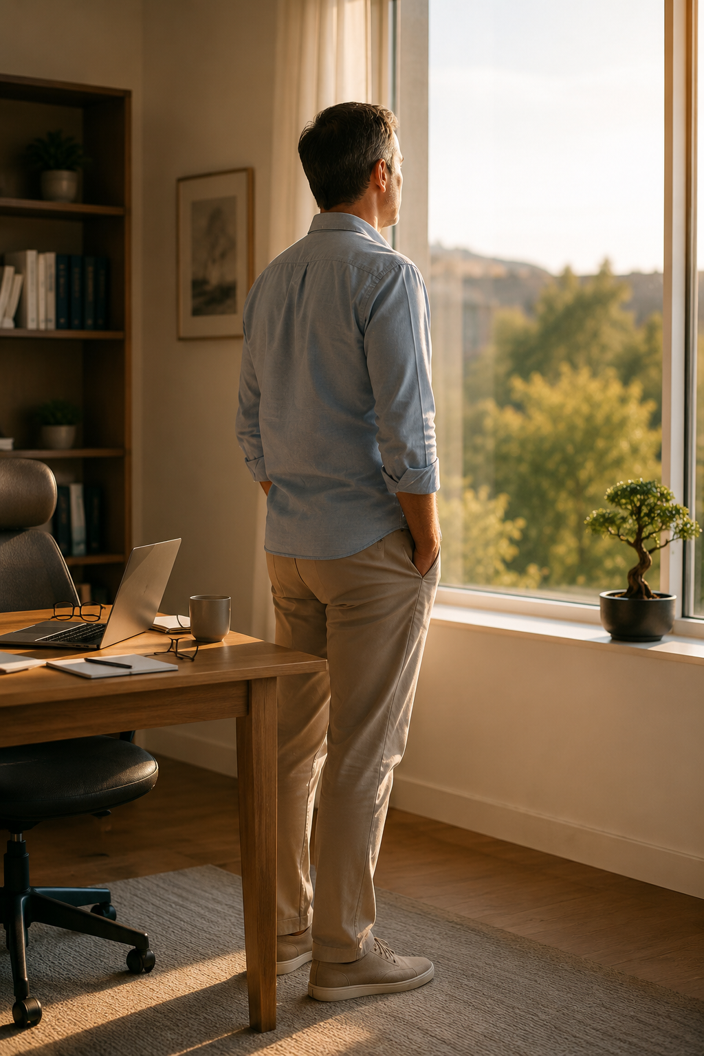 Workspace reflecting a sedentary lifestyle